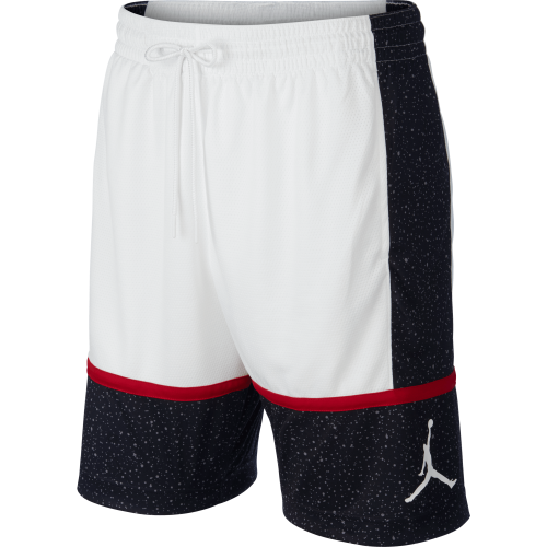 NIKE AIR JORDAN JUMPMAN GRAPHIC SHORTS White/Black AV3211 010  Size Large