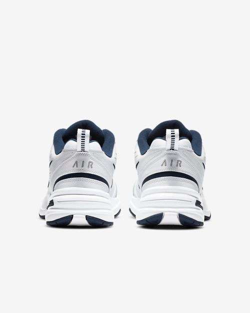 Nike Men's Air MONARCH IV White/ Metallic Silver 415445 102 Size UK 10 (SA 10)