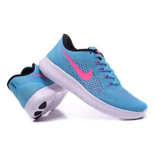 Nike Women's FREE RN RACER Gama Blue/ Black Pink 831509 401 Size UK 4.5 (SA 4.5)
