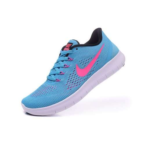 Nike Women's FREE RN RACER Gama Blue/ Black Pink 831509 401 Size UK 4.5 (SA 4.5)