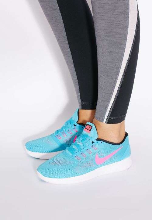 Nike Women's FREE RN RACER Gama Blue/ Black Pink 831509 401 Size UK 4.5 (SA 4.5)