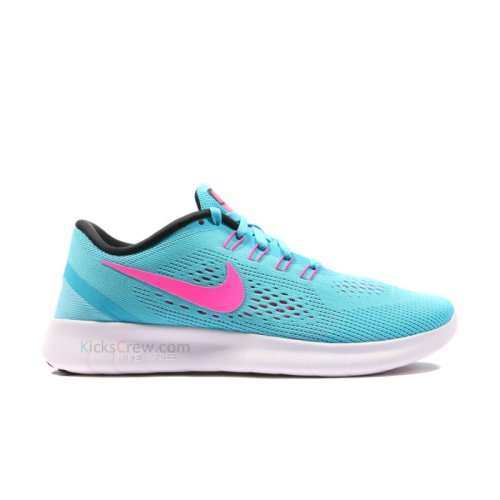 Nike Women's FREE RN RACER Gama Blue/ Black Pink 831509 401 Size UK 4.5 (SA 4.5)