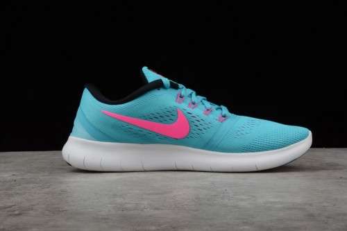 Nike Women's FREE RN RACER Gama Blue/ Black Pink 831509 401 Size UK 4.5 (SA 4.5)