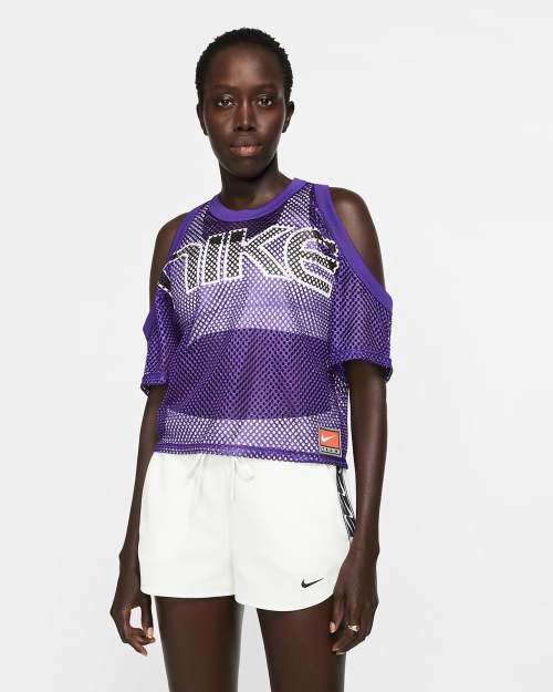 NIKE Women's NikeLab Collection Mesh Top Purple AV8289 547 Size Medium