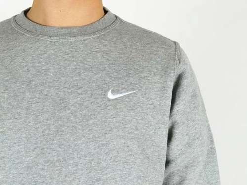 NIKE Men's Sportswear Crew Neck Warm Sweater Fleece Grey 839667 063 Size Medium