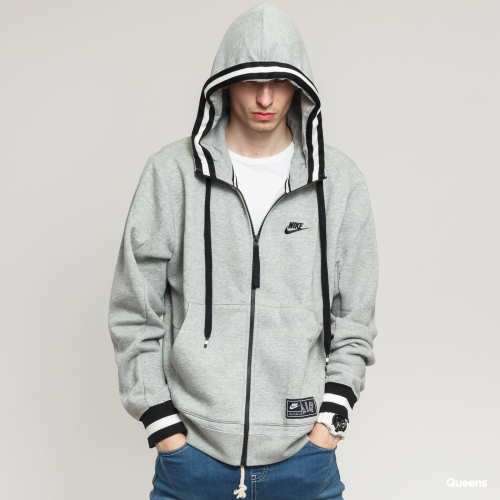 Nike AIR Men's Sportswear Full ZIP Hoodie Fleece Grey (LOOSE FIT) CN9117 063 Size Medium