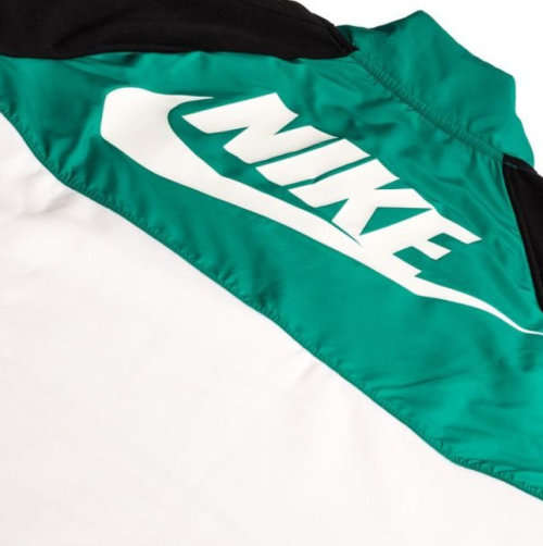 Nike Men's Sweatshirt Sportswear Hybrid 1/4 ZIP Neptune Green/White/Black CW5890 370 Size Medium