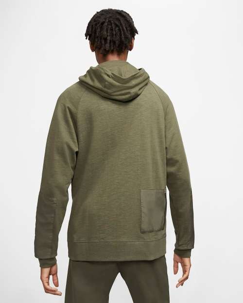 Nike Men's Sportswear Full Zip Hoodie Cargo Khaki (Standard Fit) CI9584 325 Size Large
