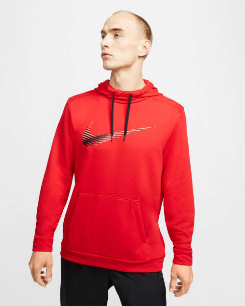 Nike Dri-FIT Men's Training Pullover Hoodie Red (Standard Fit) CJ4268 657 Size Large