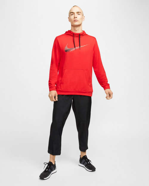 Nike Dri-FIT Men's Training Pullover Hoodie Red (Standard Fit) CJ4268 657 Size Large