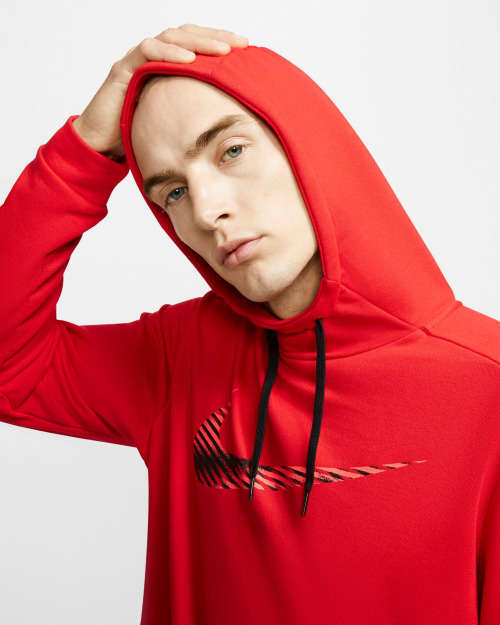 Nike Dri-FIT Men's Training Pullover Hoodie Red (Standard Fit) CJ4268 657 Size Large