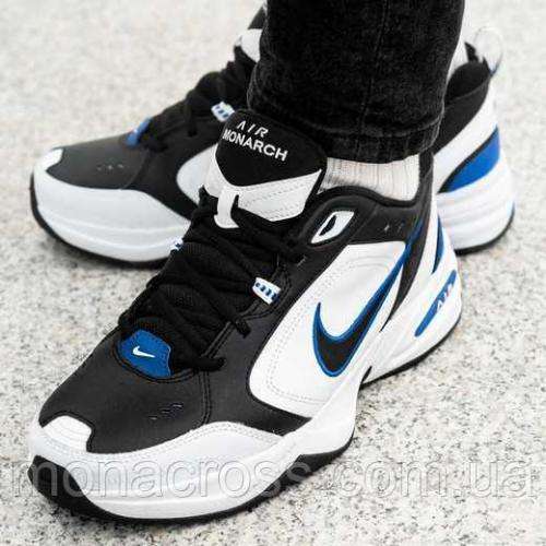 Nike Men's Air MONARCH IV White/ Royal 415445 002 Size UK 9 (SA 9)