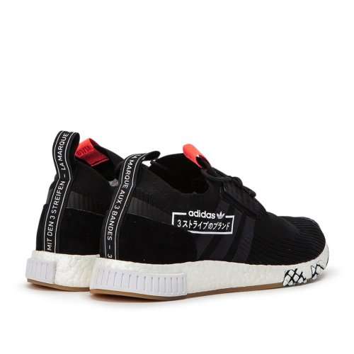 adidas Men's NMD Racer Primeknit Core Black/ Pink BB7041 Size UK 11 (SA 11)