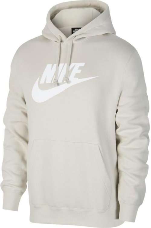 Nike Men's CLUB LOGO Hoodie (Standard Fit) Light Bone BV2973 072 Size Medium