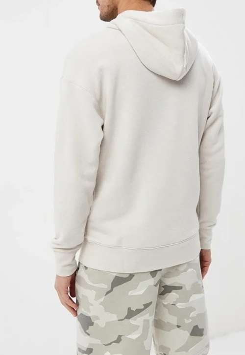 Nike Men's CLUB LOGO Hoodie (LOOSE FIT) Light Bone CN8752 072 Size XL