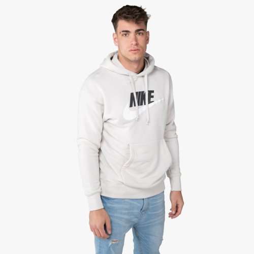 Nike Men's CLUB LOGO Hoodie (LOOSE FIT) Light Bone CN8752 072 Size XL