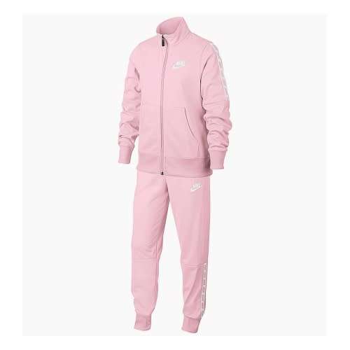 Nike GIRL's Sportswear Full Track Suit PINK/ White CJ4364 663 Size Extra Large