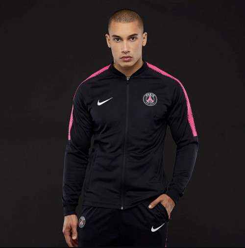 NIKE Men's Paris Saint Germain Dry Squad 1/4 Zip Top Black CN5560 010 Size Large
