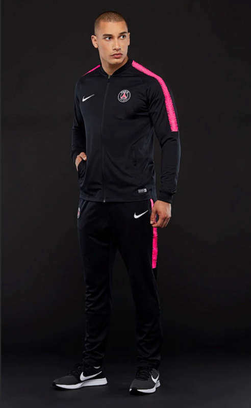 NIKE Men's Paris Saint Germain Dry Squad 1/4 Zip Top Black CN5560 010 Size Large