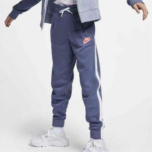 Nike GIRL's Sportswear Full Track Suit Fleece Grey/Blue CD7542 491 Size Extra Large