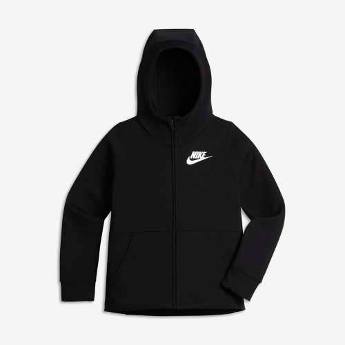 Nike GIRL's Sportswear Girl Full Zip Hoodie Jacket Top Black 939459 010 Size Medium