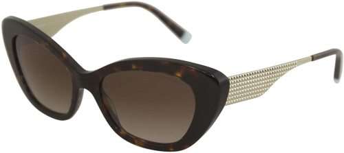 Tiffany & Co Original Women's Cat's Eye Sunglasses Dark Havana/ Brown Gradient TF4158 8015/ 3B
