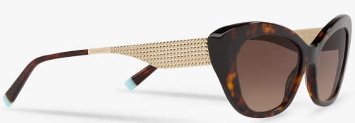 Tiffany & Co Original Women's Cat's Eye Sunglasses Dark Havana/ Brown Gradient TF4158 8015/ 3B
