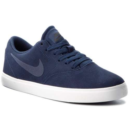 Nike UNISEX SB Check Suede (GS) Midnight Navy AR0132 400 Size UK 4 (SA 4)