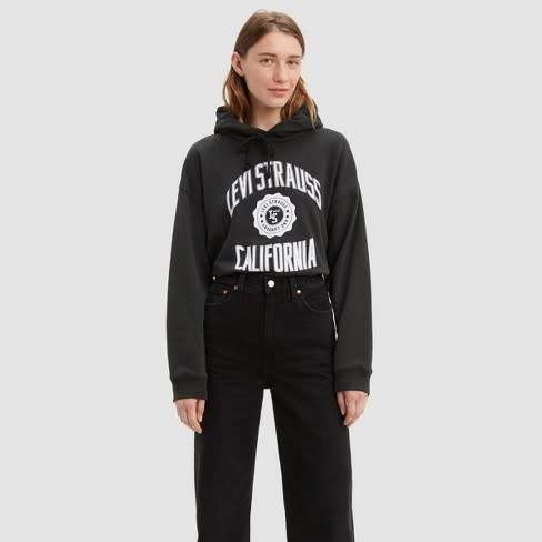 LEVI'S Women's SAM HOODIE BLACK 856780001 Size Medium