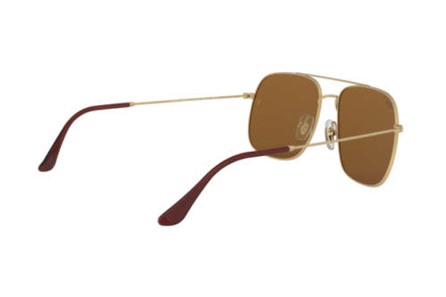 Ray-Ban Original UNISEX Polarized Sunglasses RB3595 9013/83 59-17 Rubber Gold/ Brown