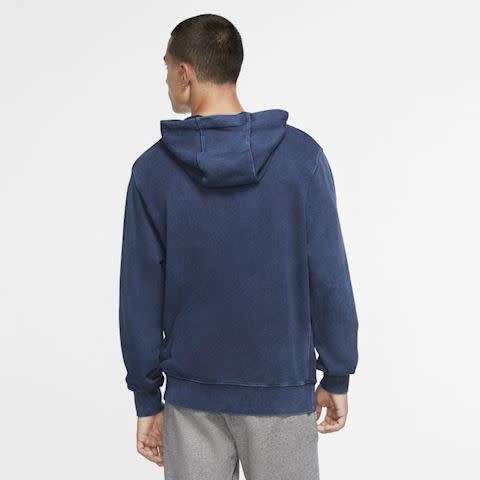 Nike Sportswear Men's French Terry Pullover Hoodie Blue (Standard Fit) CZ7830 410 Size Medium