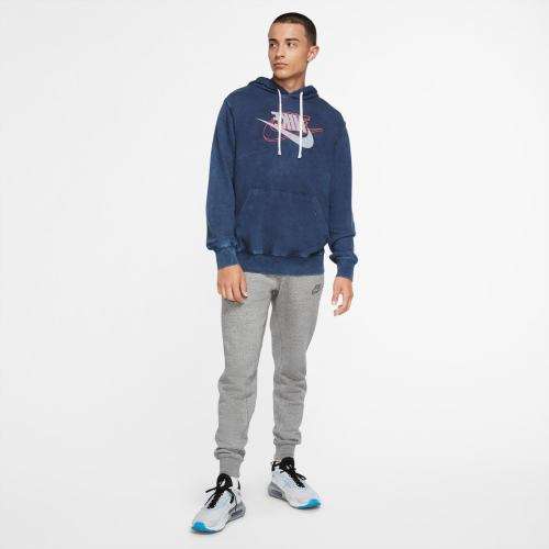 Nike Sportswear Men's French Terry Pullover Hoodie Blue (Standard Fit) CZ7830 410 Size Medium