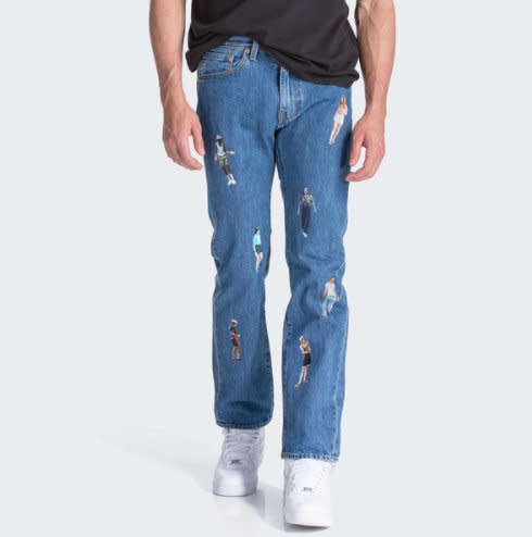 LEVI'S® X STRANGER THINGS LIMITED EDITION 505 REGULAR FIT JEANS Mikey Stone Blue Size 36 x 34