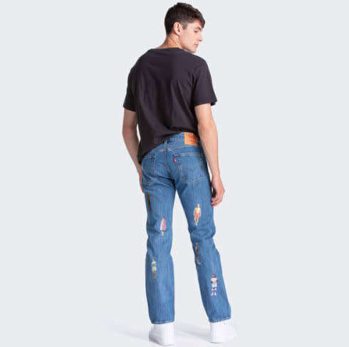 LEVI'S® X STRANGER THINGS LIMITED EDITION 505 REGULAR FIT JEANS Mikey Stone Blue Size 36 x 34