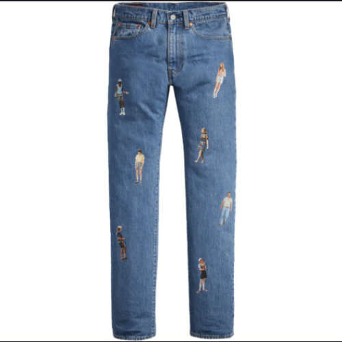 LEVI'S® X STRANGER THINGS LIMITED EDITION 505 REGULAR FIT JEANS Mikey Stone Blue Size 36 x 34