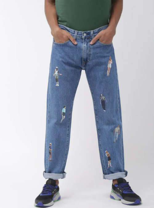 LEVI'S® X STRANGER THINGS LIMITED EDITION 505 REGULAR FIT JEANS Mikey Stone Blue Size 36 x 34