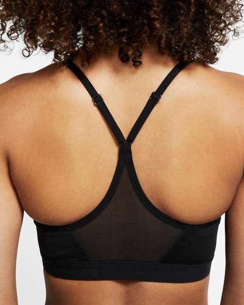 NIKE Women's Indy Light Support Padded Sports Bra Black 878614 011 Size Medium