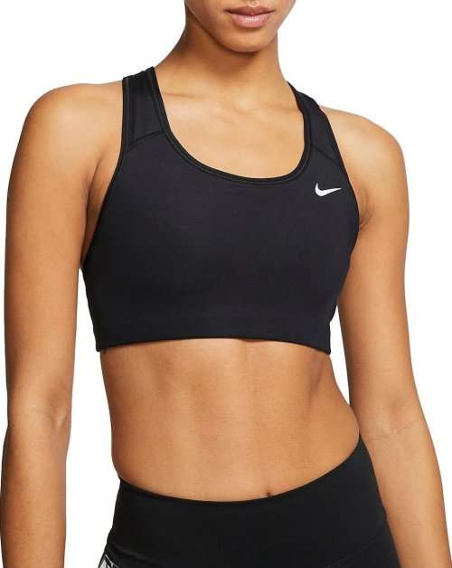 NIKE Women's Dri-FIT Swoosh Medium Support Non-Padded Sports Bra BV3630 010 Size Medium