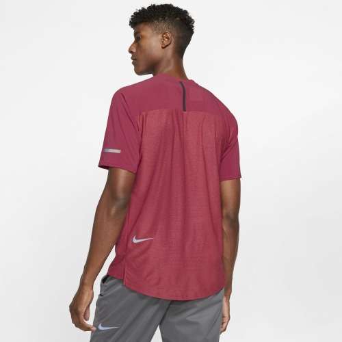 NIKE Men's Tech Pack Top Hybrid Short Sleeve Running Burnt Brick (STD FIT) CJ5731 631  Size XXL
