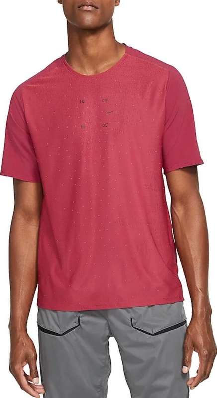 NIKE Men's Tech Pack Top Hybrid Short Sleeve Running Burnt Brick (STD FIT) CJ5731 631  Size XXL