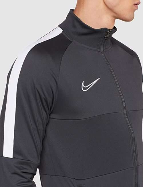Nike Men's Academy 19 Knit Full Zip Jacket Anthracite/White AJ9180 060 Size Medium