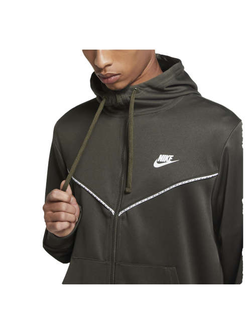 Nike Sportswear Men's Full Zip Hoodie Khaki (STD FIT) CZ7822 325 Size Medium