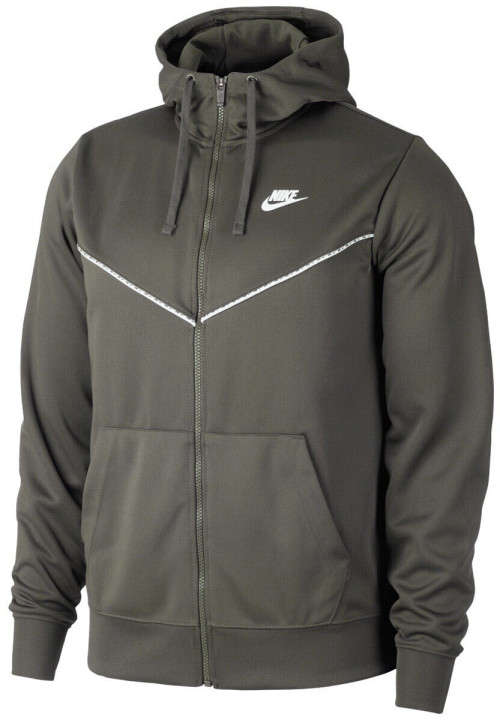 Nike Sportswear Men's Full Zip Hoodie Khaki (STD FIT) CZ7822 325 Size Medium