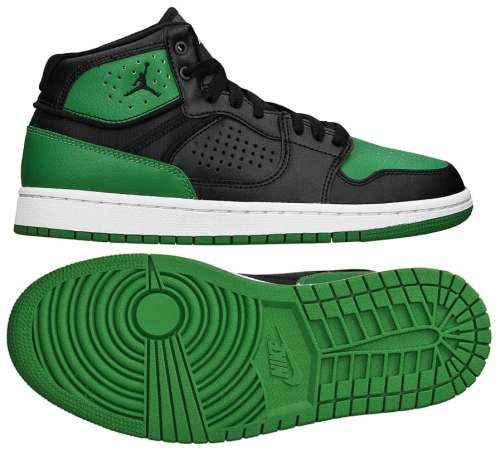 Nike Men's Jordan JUMPMAN ACCESS Black/ Black- Aloe Verde AR3762 013 Size UK 8 (SA 8)