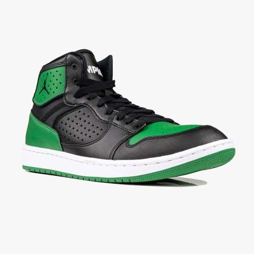 Nike Men's Jordan JUMPMAN ACCESS Black/ Black- Aloe Verde AR3762 013 Size UK 8 (SA 8)