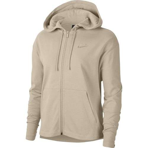 Nike Women's Sportswear Full-Zip Hoodie Cream /Beige (LOOSE FIT) CJ3752 287 Size Medium
