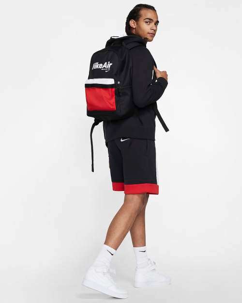NIKE AIR UNISEX Heritage 2.0 Backpack takes 15" Laptop Black/ Red CT5224 010