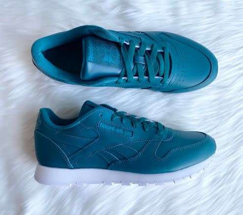 Reebok Women's Classic Leather Heritage Teal / White / Seaport Teal EF3033 Size UK 6 (SA 6)