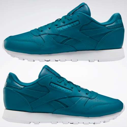 Reebok Women's Classic Leather Heritage Teal / White / Seaport Teal EF3033 Size UK 6 (SA 6)