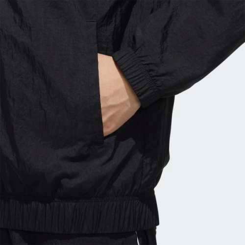 adidas Men's FAVORITES TRACK TOP FULL ZIP Black/White FM6087 Size Large
